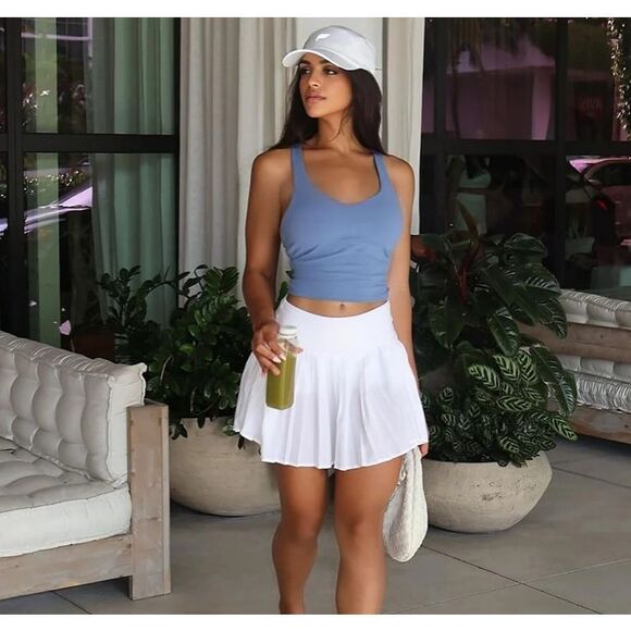 Fabletics Hot Shot Pleated Skirt Classic Mini / White / Size Large NWT - Picture 6 of 7
